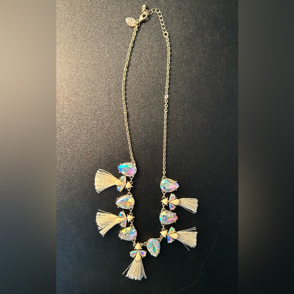 Crystal Tasseled Statement Necklace